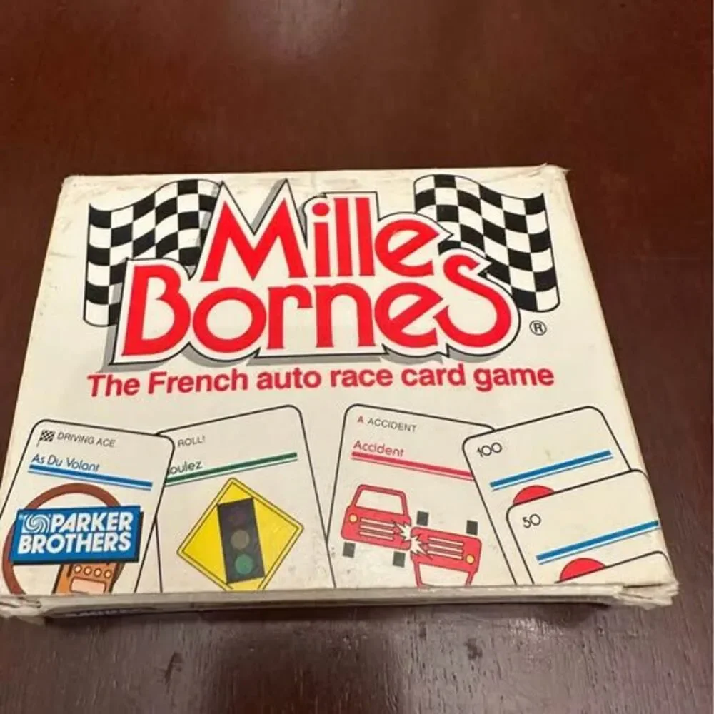 Vintage Parker Bros Mille Bornes French Auto Racing Card Game